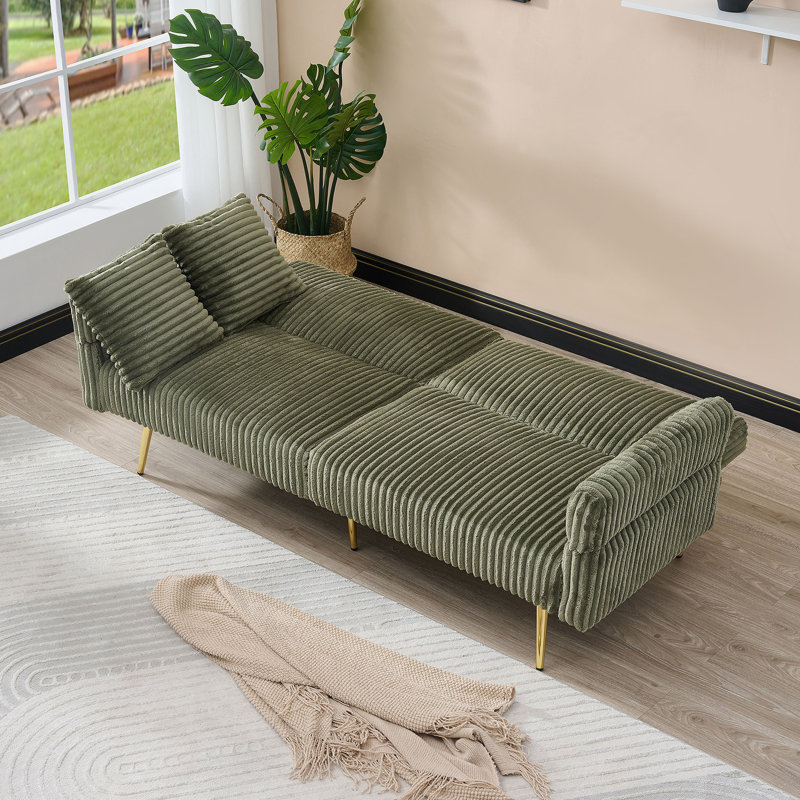 Canapé-lit pliable polyvalent avec une fabrication robuste pour divers espaces, Green