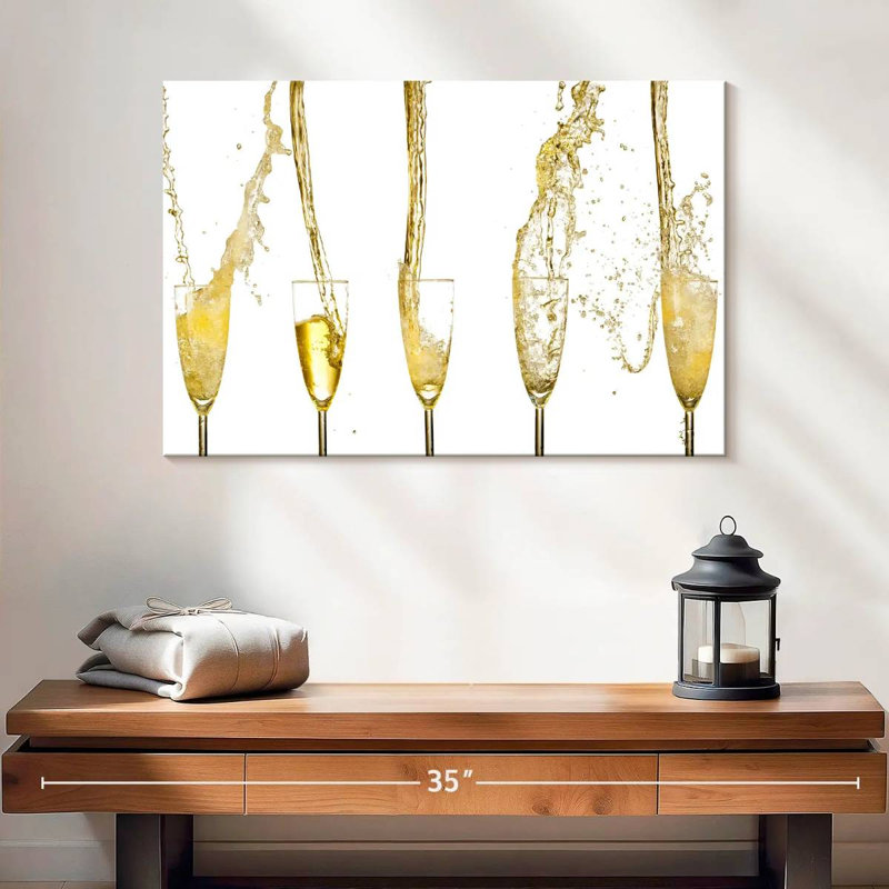 Yarlin Champagne Streams, 16" H x 24" W