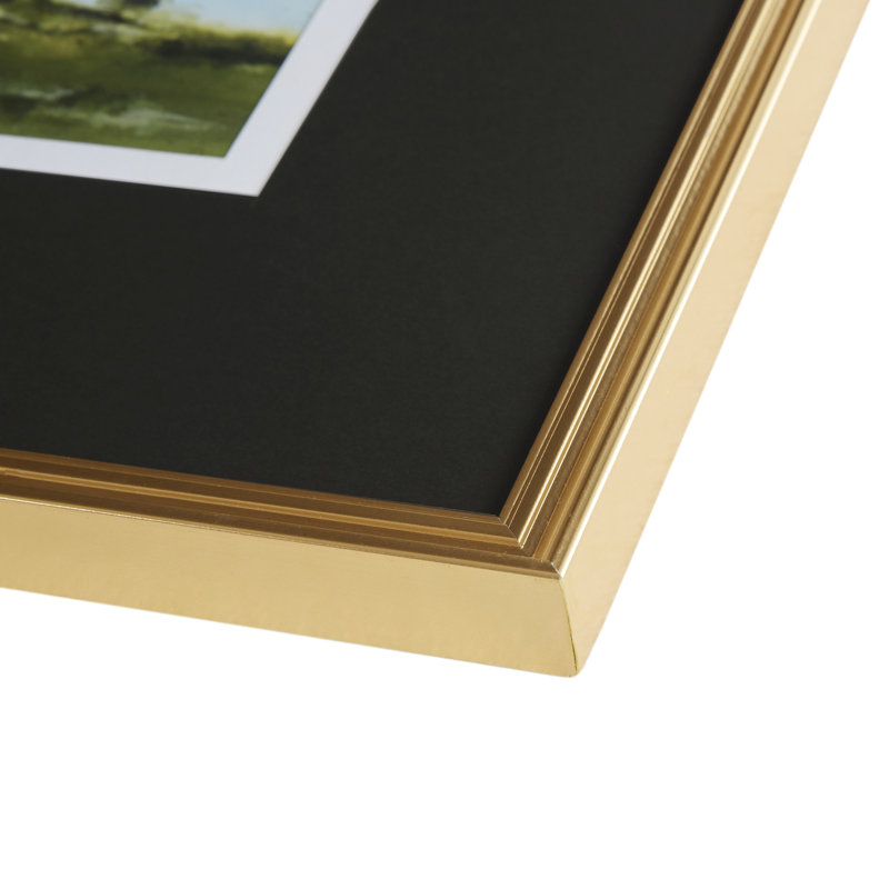 Across The Plains Gold Framed Abstract Landscape Canvas Art