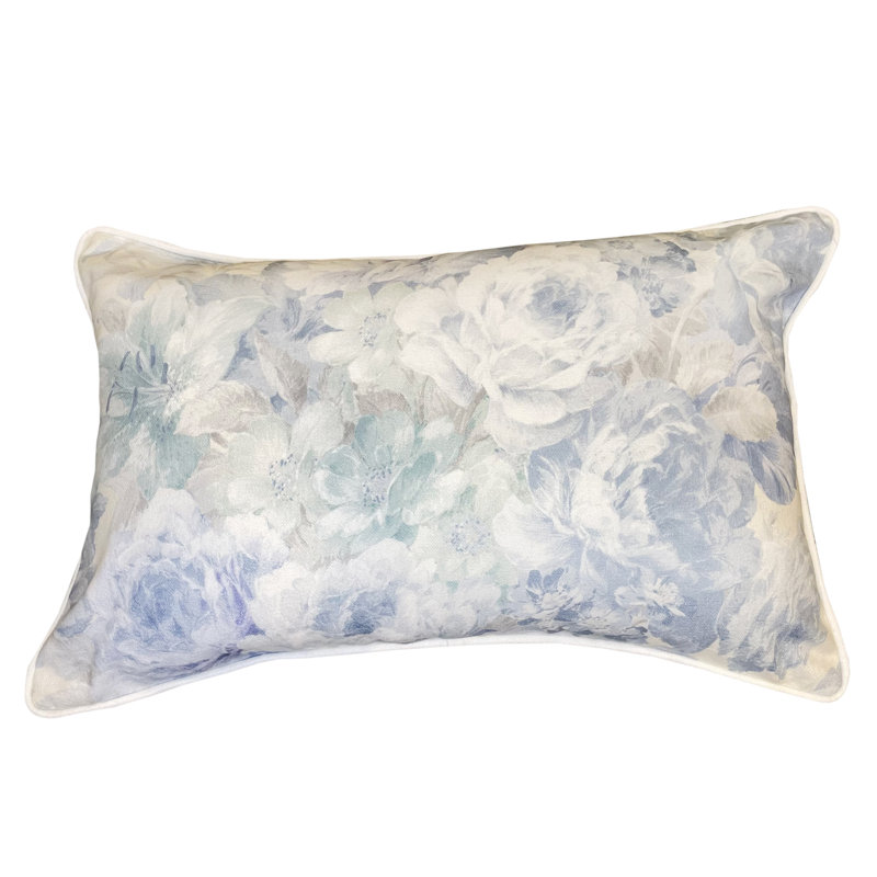 Abstract Rectangle Cushion, Blue