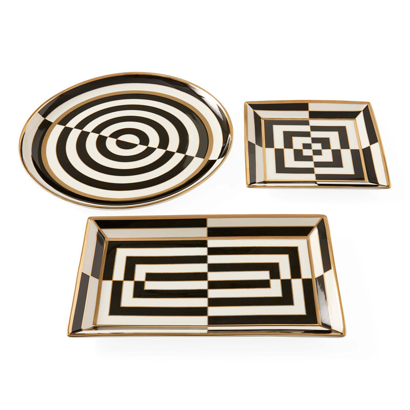 Op Art Ceramic / Porcelain Tray