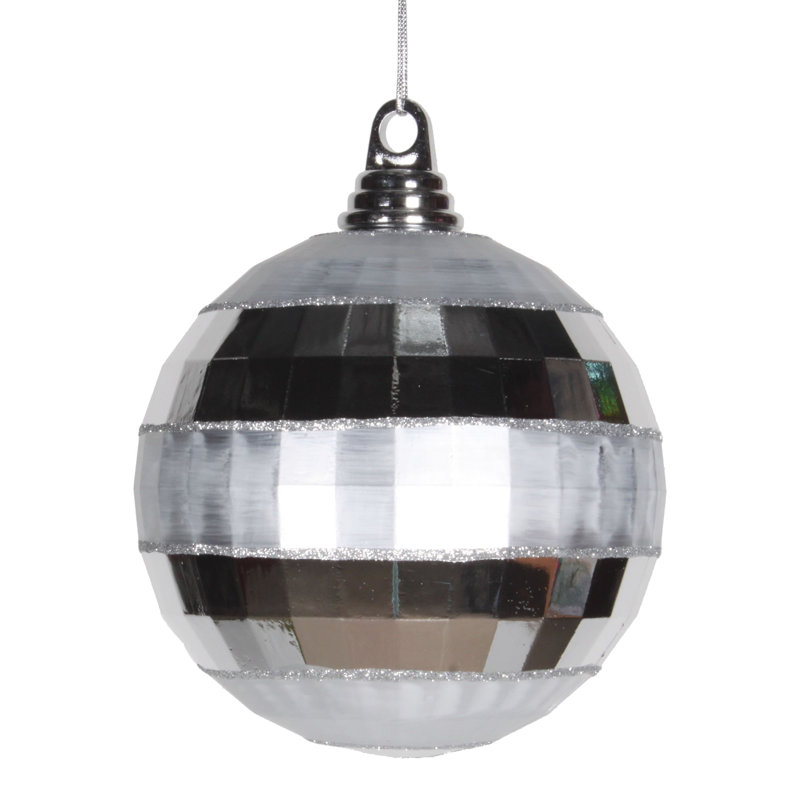 Ornement boule de Noël brillant et mat, Argent