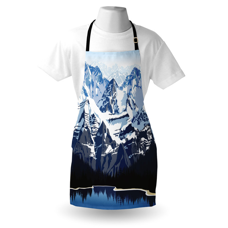 Tablier East Urban Home, unisexe, montagne avec vue sur la neige, taille adulte