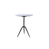 Glacier 18" Accent Table with Fancy Brown Marble