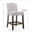Tabouret de comptoir touffeté