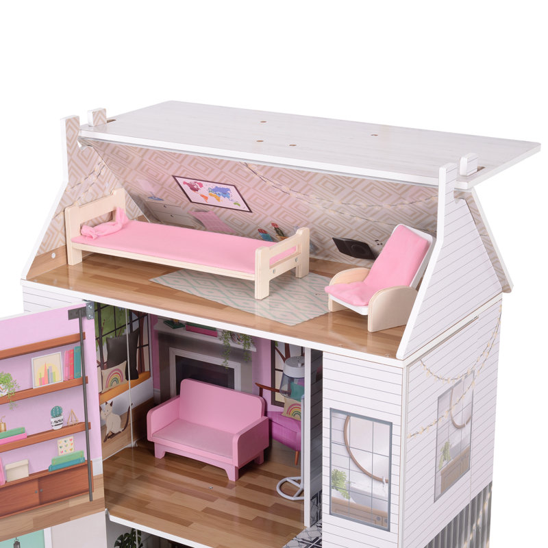 Olivia's Little World Openable Wooden Dollhouse for 12" Dolls & Reviews ...