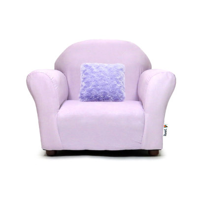Keet Roundy Plush Chair Microsuede with Accent Pillow by Keet