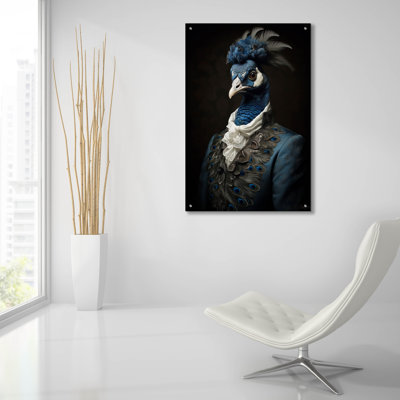 Art mural en verre Peacock Regalia