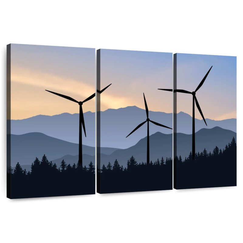 Lilie Forest Wind Turbines, 20" H x 33" W