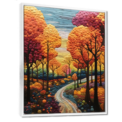«Vibrant Autumn Color In The Woods», impression d'art mural forêt