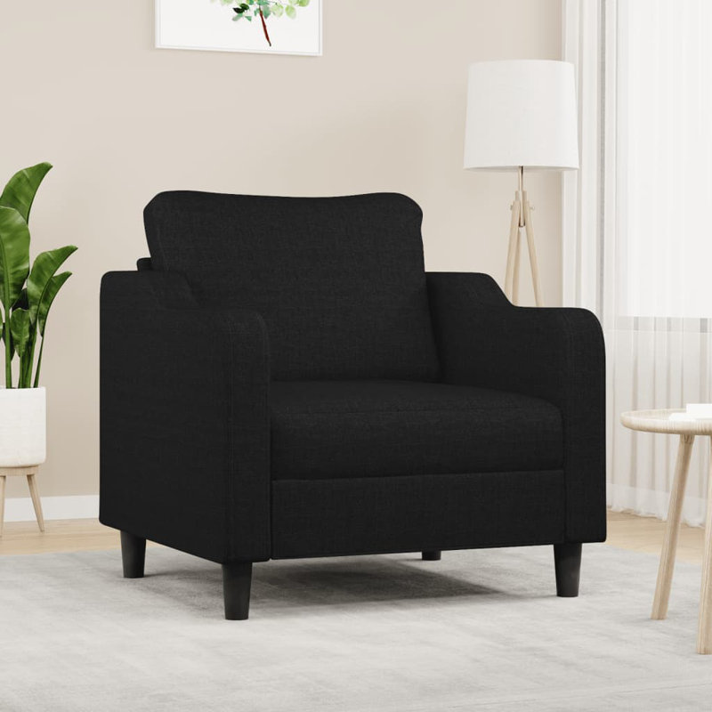 Fauteuil Boyan, 100 % polyester noir
