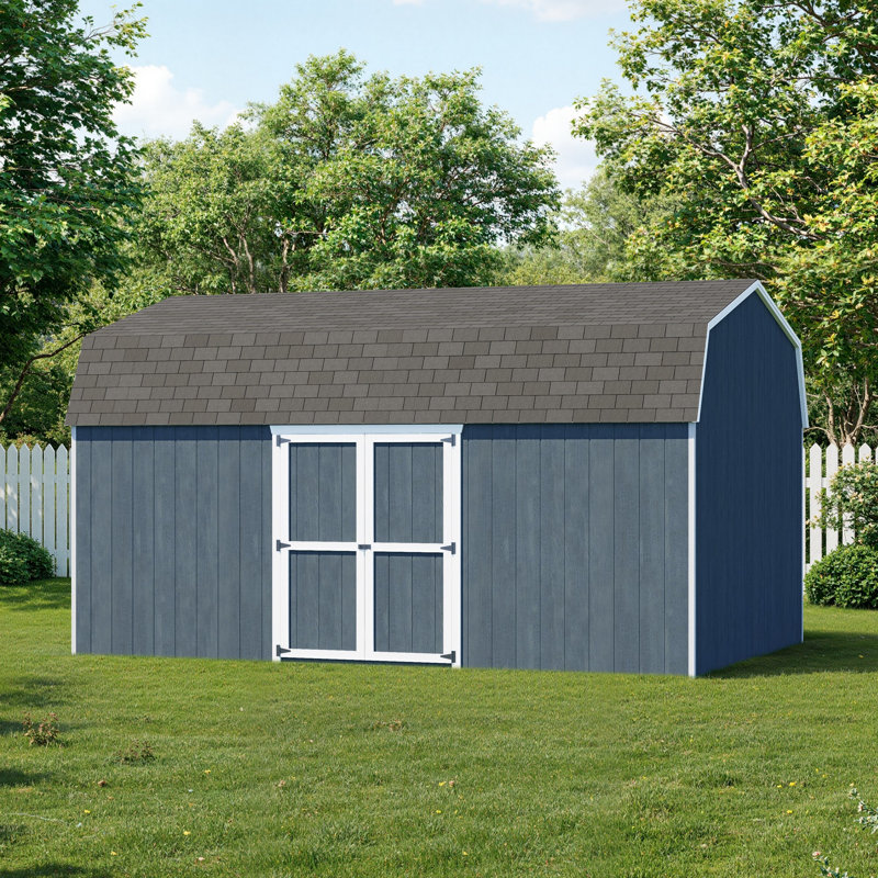 Value Gambrel Barn 6' Sidewalls With Side Entry, No, 122.5" H x 144" W x 216" D