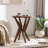 Jahey Solid Wood Crossed Legs Round End Table with Smooth Top and Sturdy Four-Leg Base-808331084