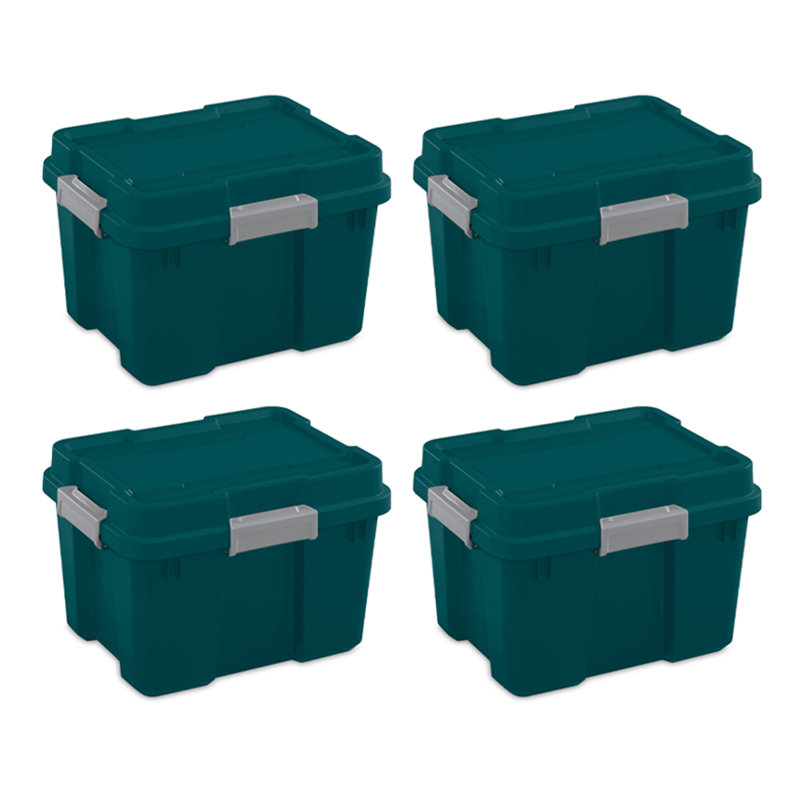 Plastic Box Set, Green, 4