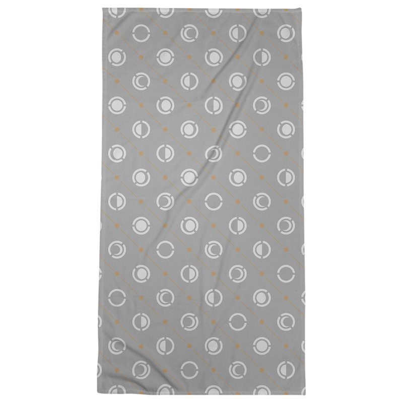 Skeffingt Beach Towel, Gray/White