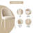 Pearlena 70.87" Modern Rectangle Cream White Dining Table Set with 6 Chairs for Kitchen, Bar, Living Room-539561009-539561008