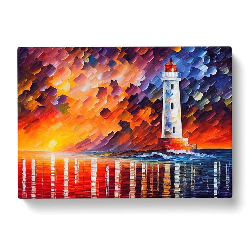 Colourful Lighthouse Vol.3 - Wrapped Canvas, 35cm H x 50cm W x 3cm D