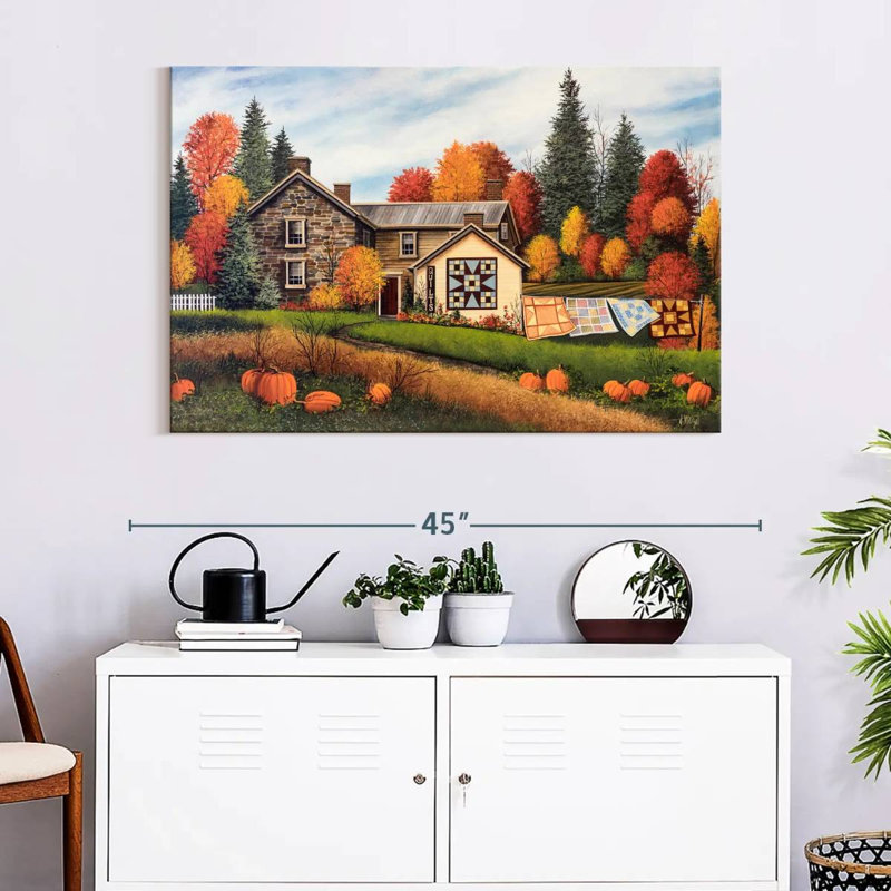 Lilie Pumpkins Fall Quilts, 26" H x 39" W