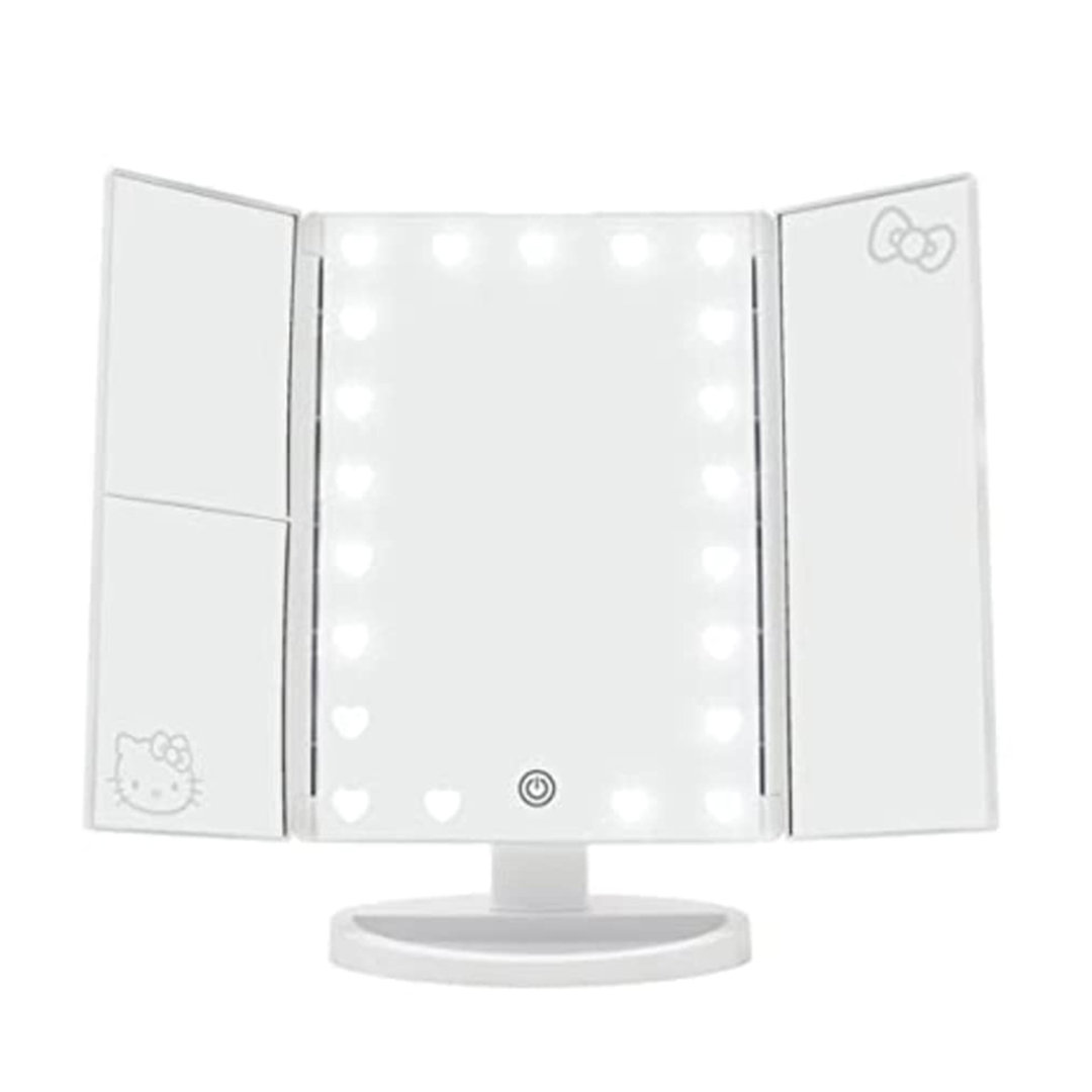 Hello Kitty Mirror with LED Lights, Trifold Makeup Mirror with Touch Sensor, Magnifying Mirror IMPRESSIONS VANITY · COMPANY