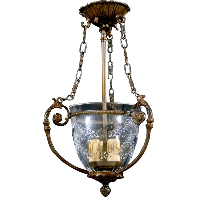 Delgadillo 3 - Light Urn Pendant, French Gold