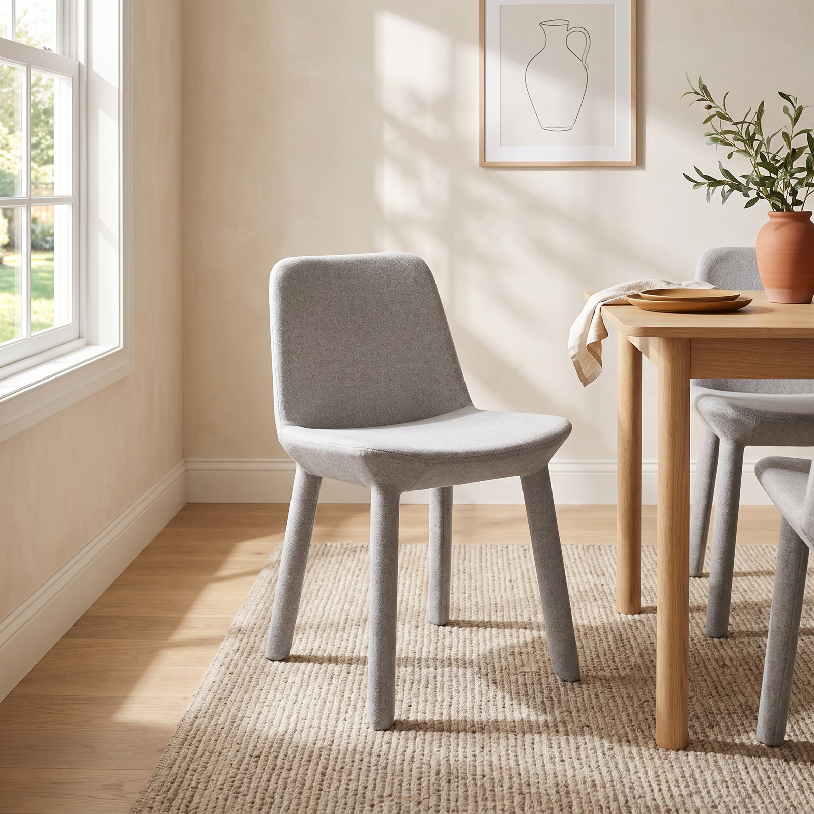 Neat Dining Chair, Vesper Light Gray
