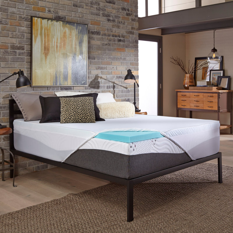 ComforPedic Loft from Beautyrest Gel Memory Foam and Fiber 2-Piece Mattress Topper, Queen, 3.5"
