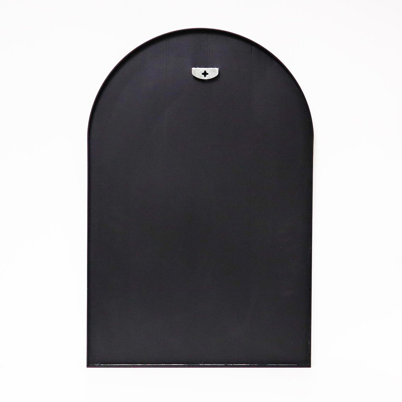 Kell Metal Flat Wall Mirror, 35.44" H x 23.63" W x 1.09" D, Black