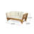 Teak Outdoor Acacia Wood Expandable Daybed - Convertible Patio Sofa With Water-resistant Cushions, 65" To 82" Full Size-1582883293