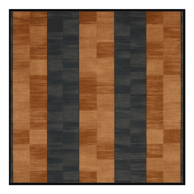 Tapis gris à carreaux lavable à la machine, Carré 3 pi