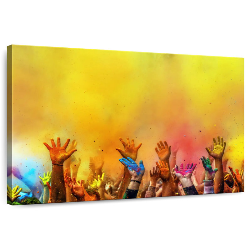 Mains Holi vibrantes, H 20 po x l 30 po