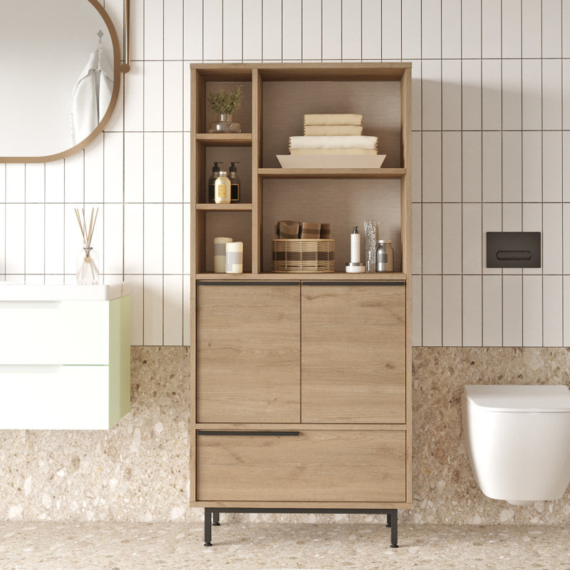 Armoire de salle de bain, Brun