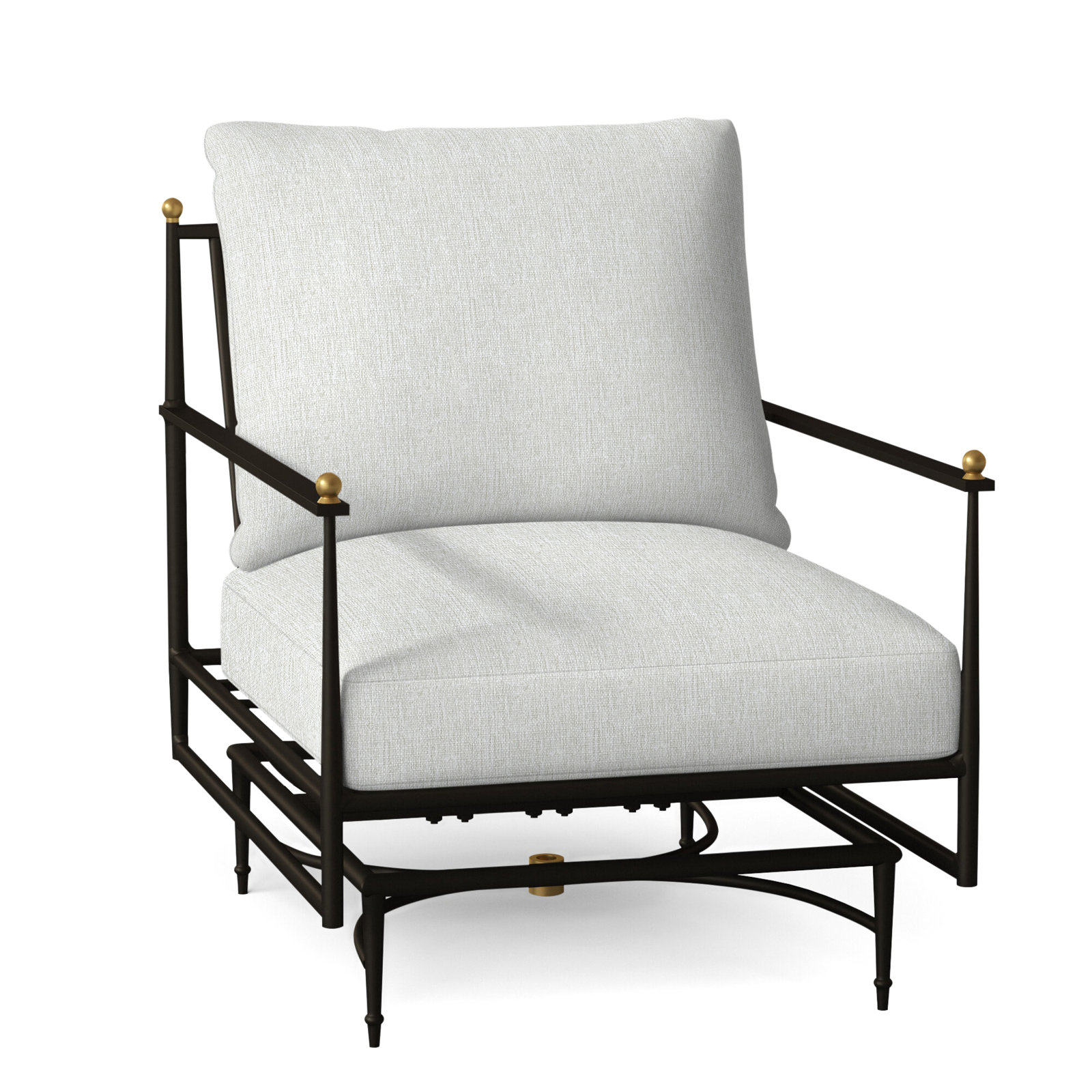 Roma Sunbrella® Patio Lounge Chair, No Welt, Standard Plus, Bali Pearl