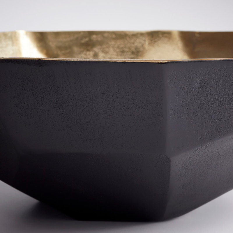Radia Aluminum Decorative Bowl, 5.5" H x 15.5" W x 15.5" D