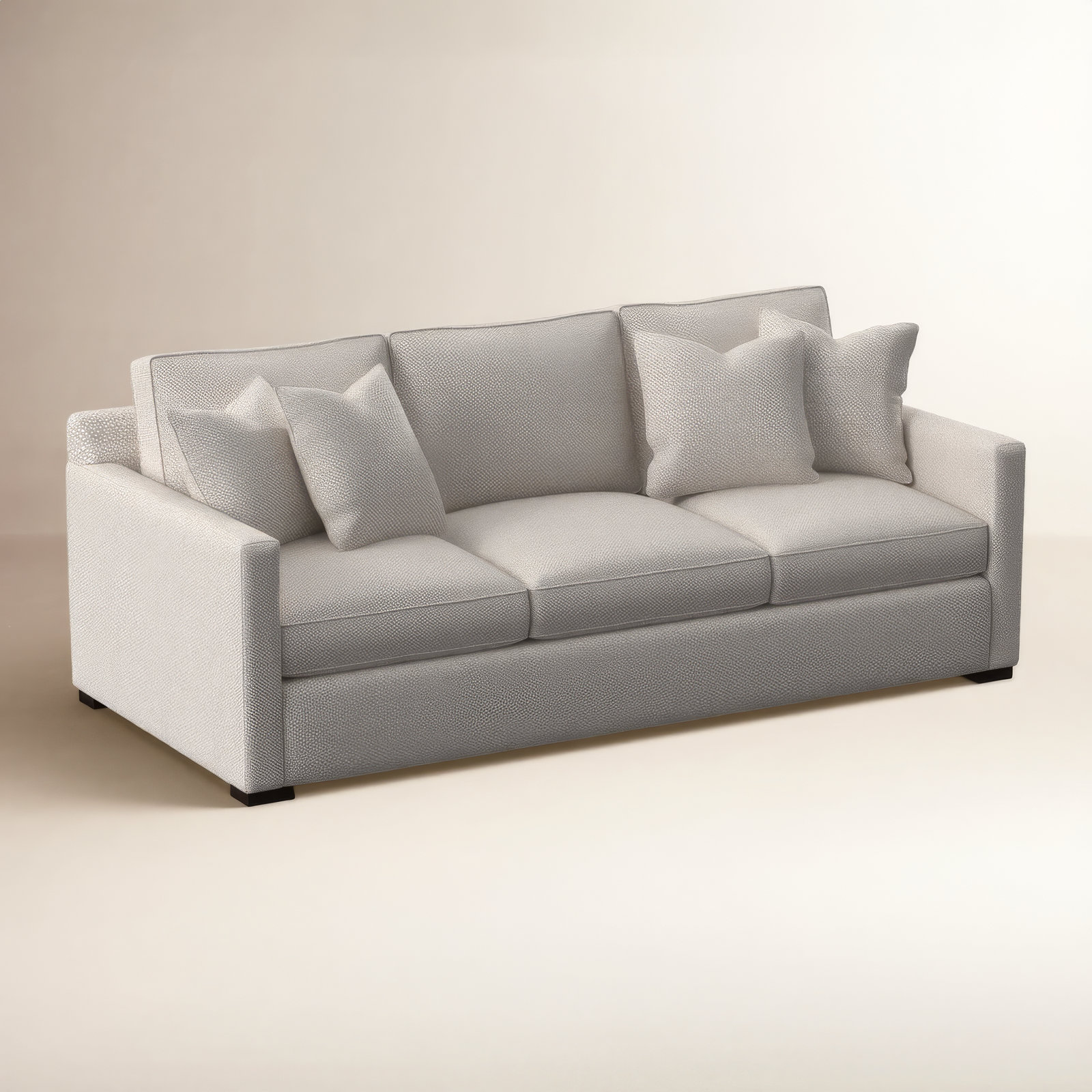 Bel-Air 87'' Upholstered Sofa, White Textured Performance; 0865-91, Java