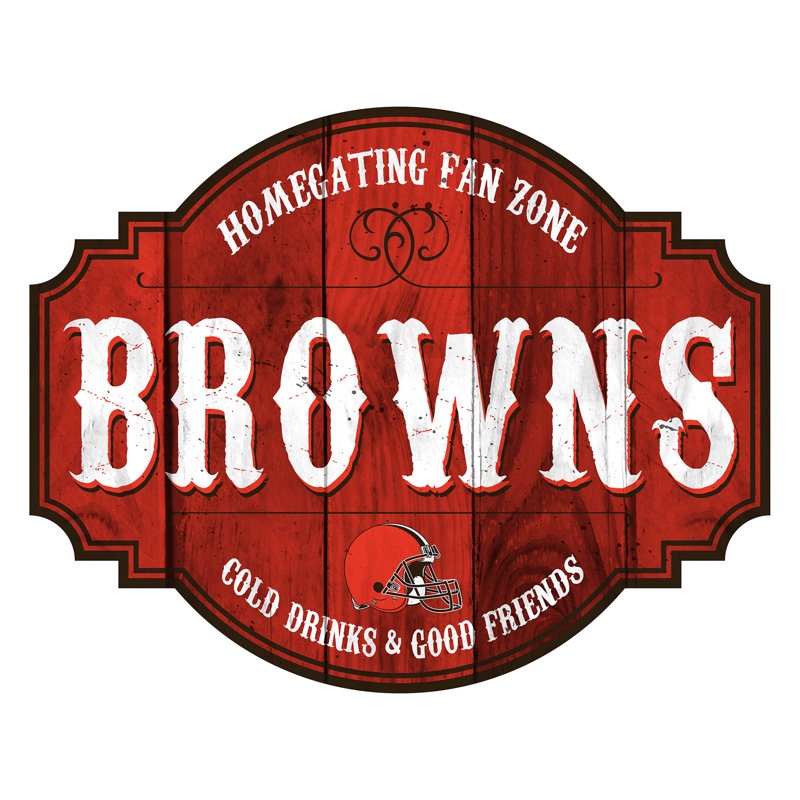 Entertainment Wall Decor, 12" x 12" x 0.25", Cleveland Browns