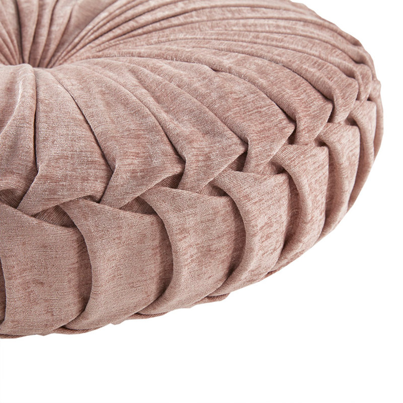 Coussin en chenille, Rosé