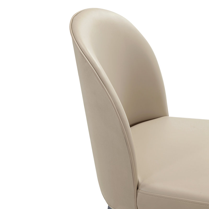 Chaise rembourrée en cuir de hêtre Hillman, Sable