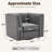 35.4'' Wide Upholstered Swivel Chair-1283283936