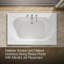Memoirs 66" x 42" Drop In Whirlpool Acrylic Bathtub with Heater-800508014