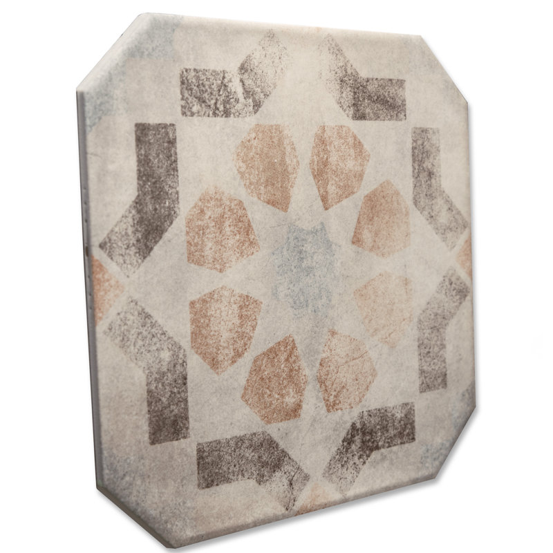Laverton Octagon W/Taco 7-7/8 In. X 7-7/8 In. Porcelain Floor And Wall Tile, Beige