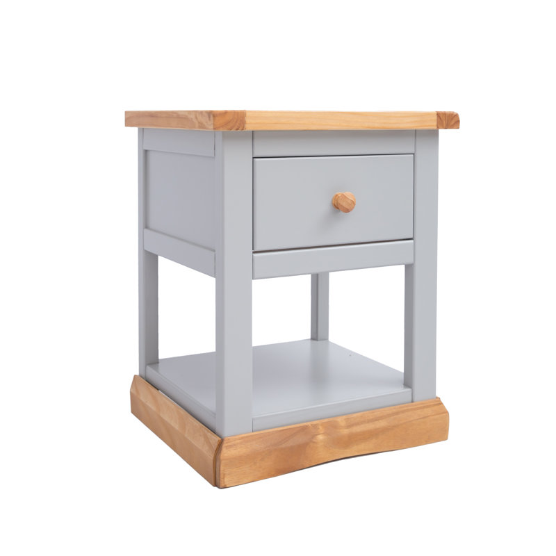 Schaefer 45cm W Solid + Manufactured Wood Bedside Table