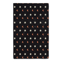 Halloween Kitchen Towel Hocus Pocus, Tea Towel 16 x 26 Inch Witches Theme,  Black Orange White Hand Drying Cloth Washable Decorative Holiday Dishcloth