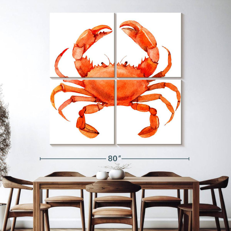 Brampt Pretty Red Crab, 74" H x 74" W