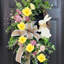 Faux fleurs printanières 18 po, fausses fleurs jaunes et chattes