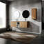 Meuble-lavabo mural 60 po avec lavabo et armoire latérale 60 po, porte, meuble-lavabo