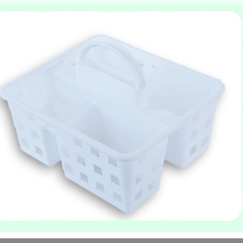 Compact Utility Shower Caddy Tote - White Essentials Organizer