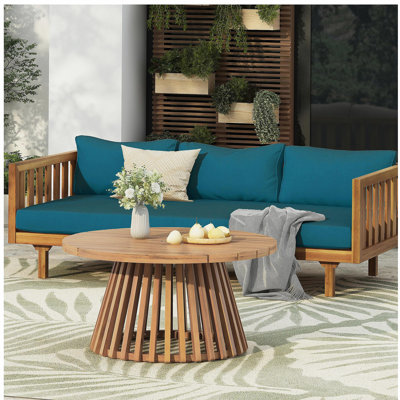 PATIO FURNITRE SETS : CLAREMONT 3 SEATER DAYBED + ACACIA WOOD TABLE