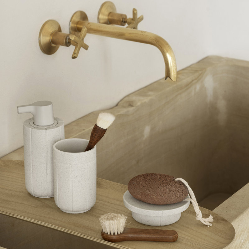 KUA Bathroom Tumbler - Moonbeam (beige), Brown