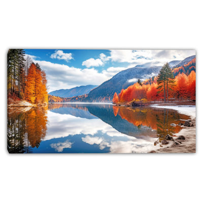Art mural sur toile Frosted Autumn Shore