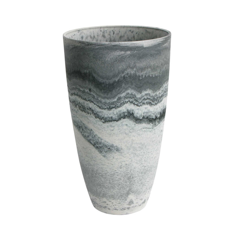 Kronberg Textured Resin Tall Pot Planter, 1, Marble